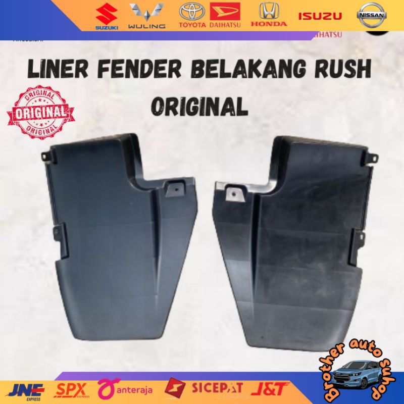 LINER FENDER SPAKBOR BELAKANG RUSH TERIOS 65637-BZ250 65638-BZ250