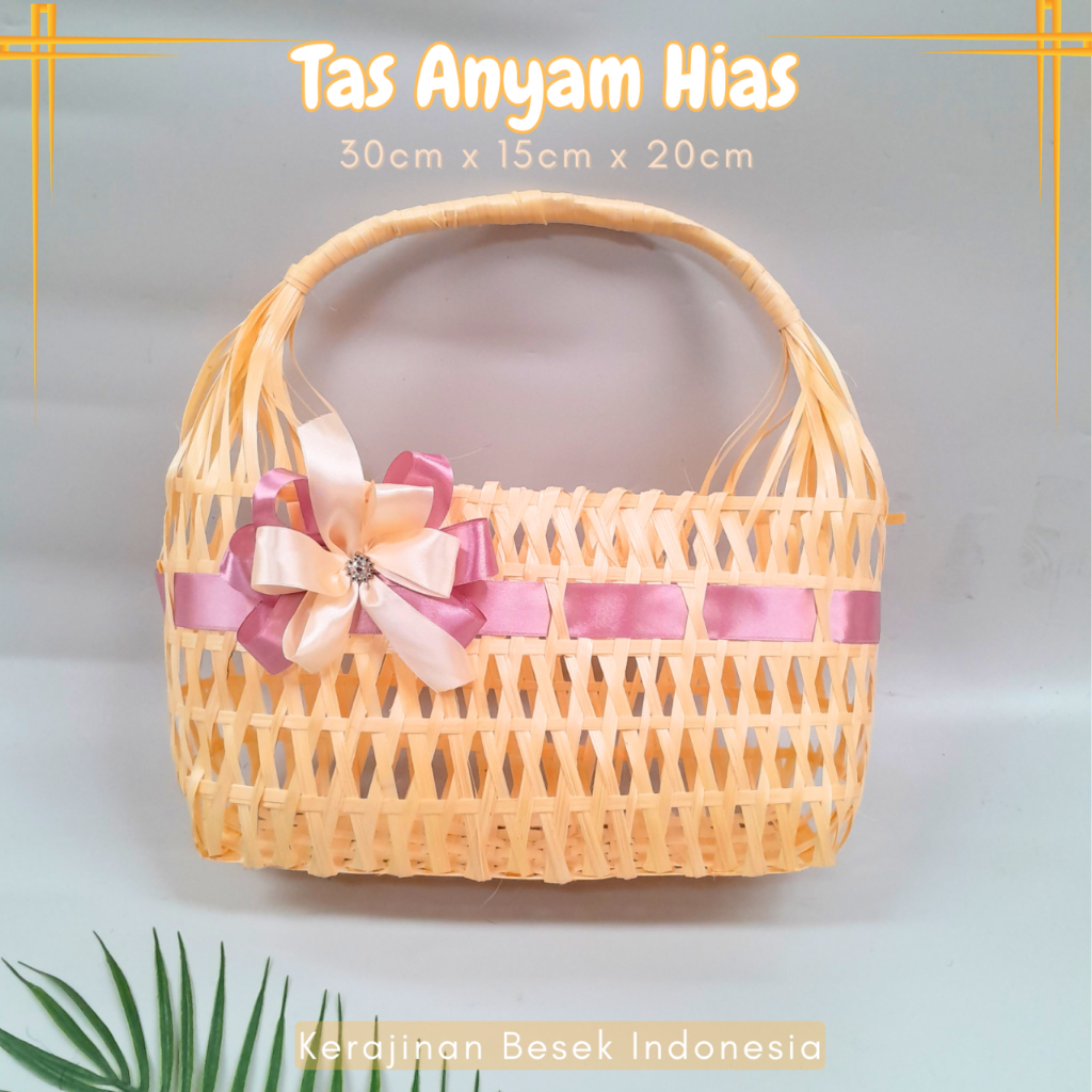 

GOODIE BAG BESAR Tas belanja banyak ukuran natural hias pita Hampers Parsel Ulang tahun Hantaran Murah