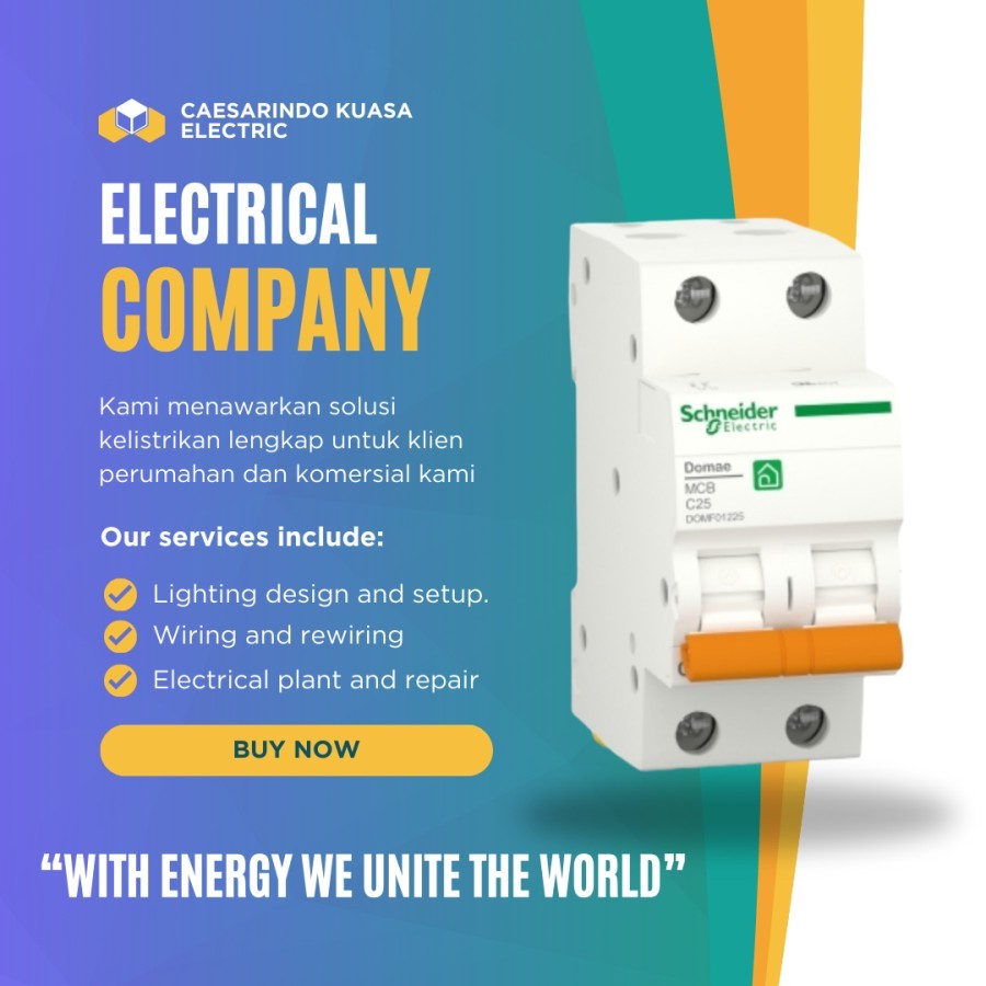 MCB 25A SCHNEIDER NEW DOMAE DOMF01225 25AMPER 2PAS 25AMPERE 2PHASE 2P 2POLE SNEIDER ELECTRIC LISTRIK