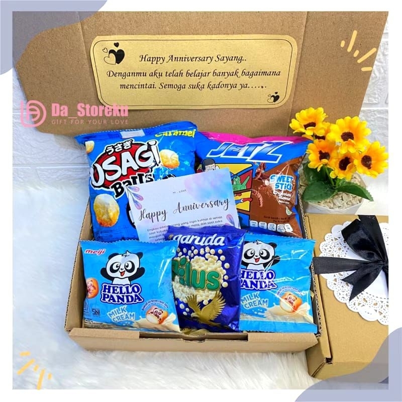 

HAMPERS GIFT BOX JAJAN SNACK MURAH MIX/BONEKA KADO ULANG TAHUN VALENTINE WISUDA
