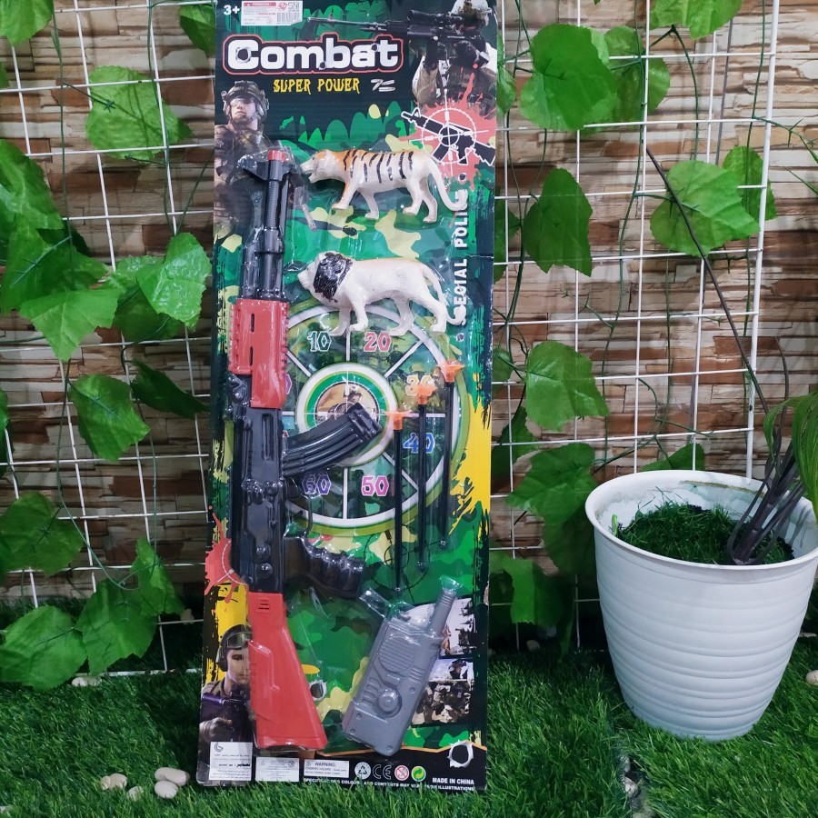 Mainan Set tembakan AK47 Peluru karet animal - Perlengkapan Tembakan Anak Peluru karet