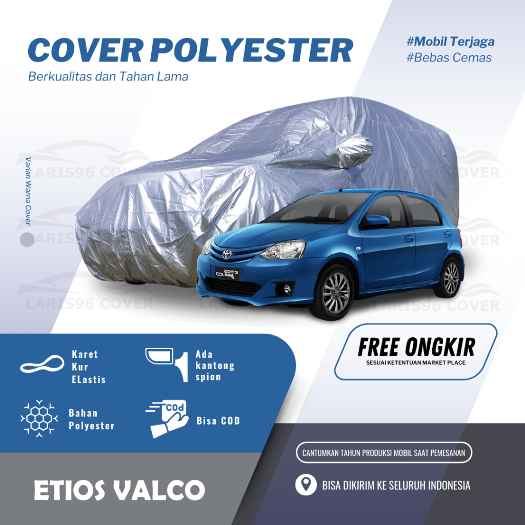 Body Cover Mobil Etios Valco Sarung Penutup Mantel Mobil Etios Valco