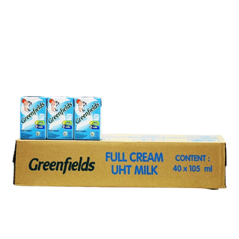 

greenfields SUSU UHT full cream kotak 40x105 ml - karton