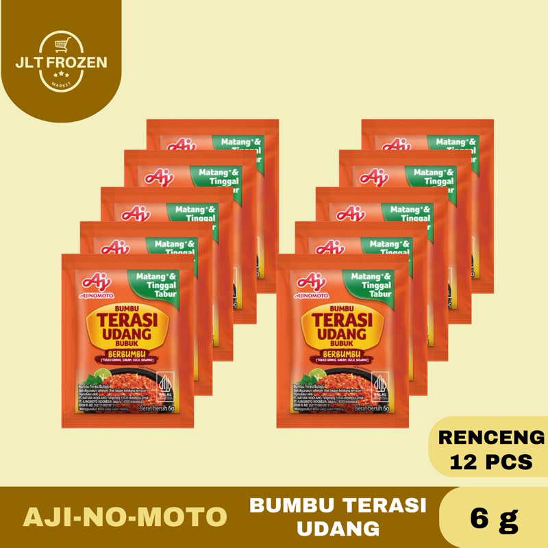 

Ajinomoto Bumbu Terasi Udang Bubuk / Bubuk Terasi Matang / Terasi Instan Bubuk Siap Pakai - RENCENG 12pcs X 6g