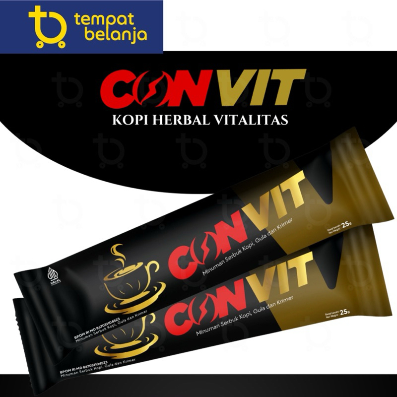 CONVIT  1sachet Kopi Herbal Vitalitas Pria BENVIT Suplemen Pria Kuat Tahan Lama Aman Halal Sudah BPO