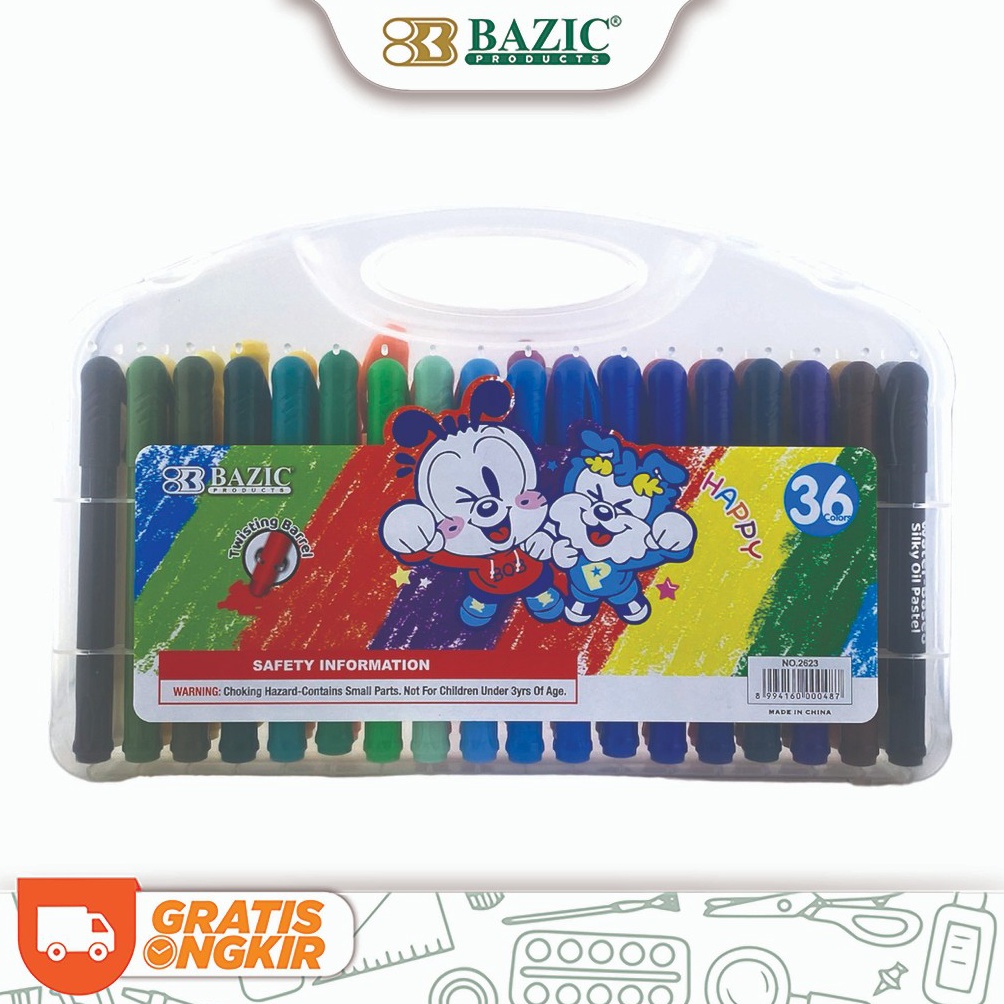 

KODE P1I6 Bazic Silky Oil Pastel 36 Colors Krayon Minyak