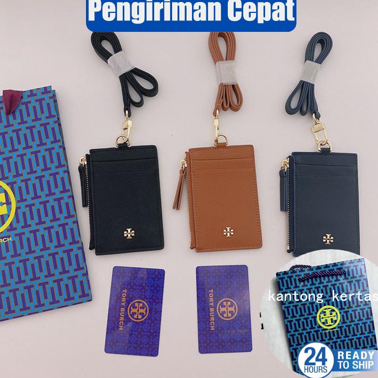 

KODE B3L7 Tory burch lanyard Kartu kerjapemegang kartu id DIY klasik originalname tag holder Pengiriman Cepat