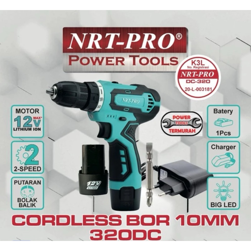Bor Baterai Cordless NRT-PRO NRT DC-320 12 V