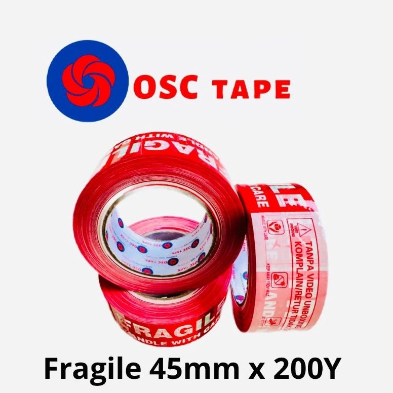 

PAKET HEMAT 6PCS OSC TAPE LAKBAN FRAGILE 48MM x 2YARD TAPE KUALITAS REKAT KUAT TIDAK MUDAH ROBEK GROSIR PACKING KLATEN KODE R4C3