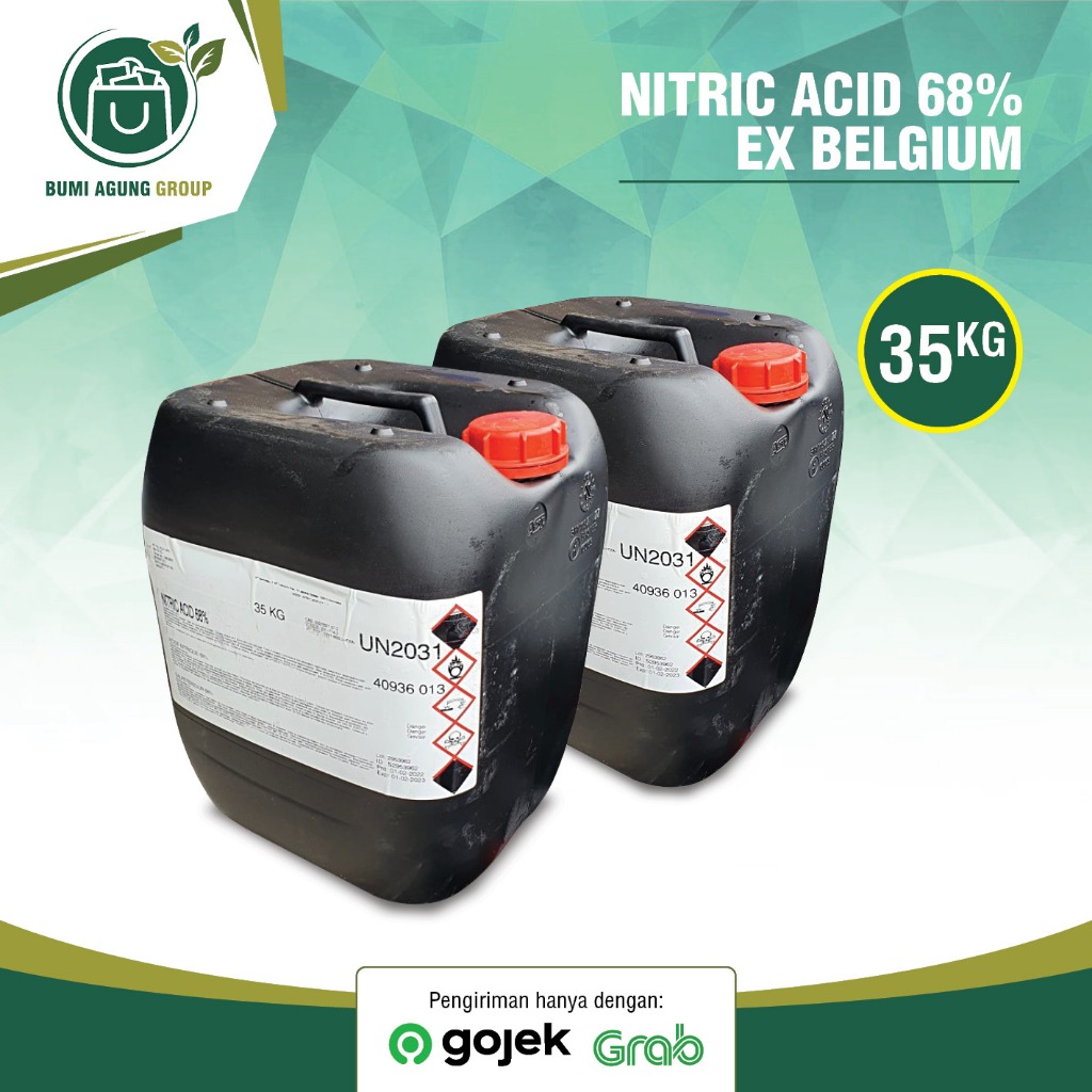 HNO3 35 Kg Kadar 68% 35KG Nitric Acid 35 KG 1 JERIGEN JERIGENAN