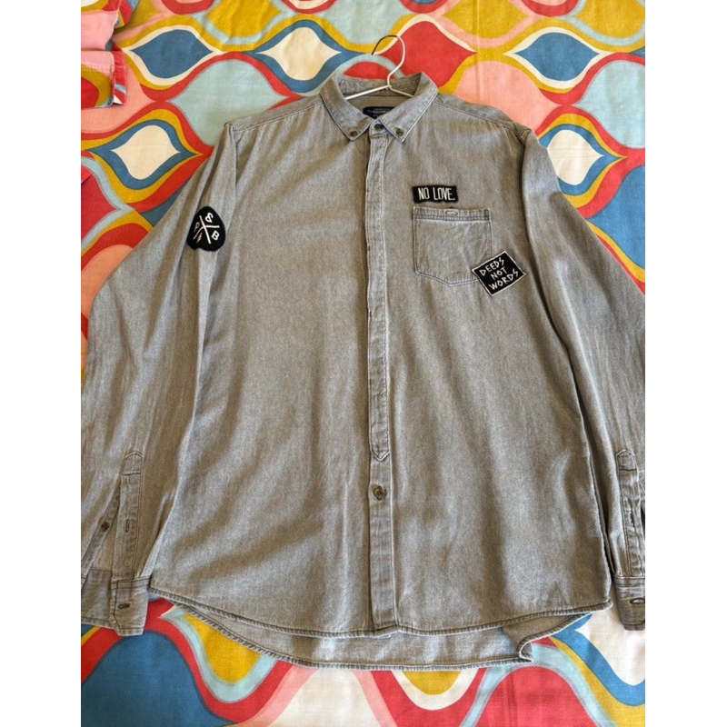 kemeja pria PULL BEAR ORIGINAL