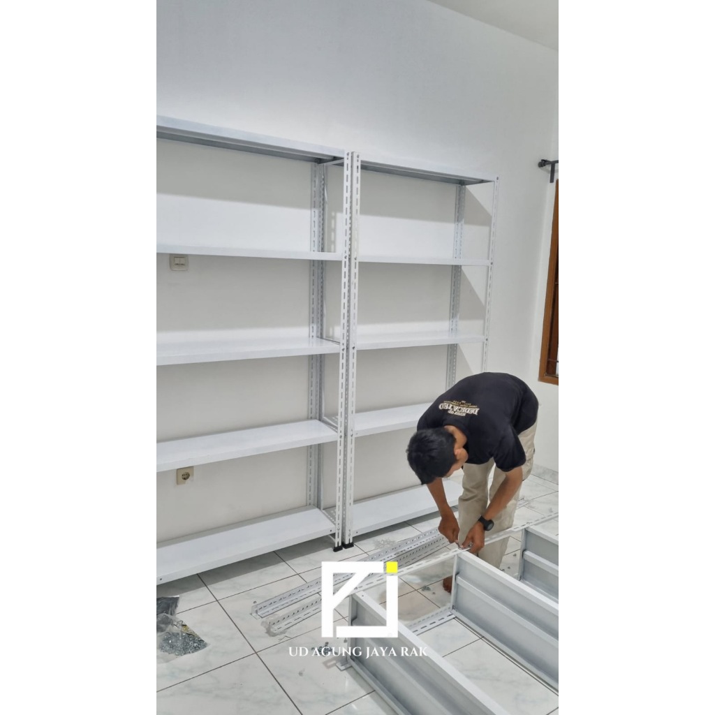 Rak Besi Siku 5 Susun 100 x 40 x 150 cm RAK Gudang Toko Minimarket Kantor Etalase Kuat