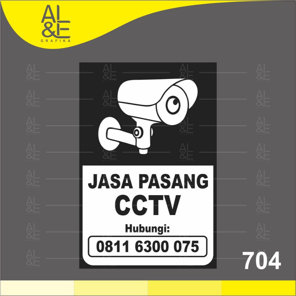 

704 - Stiker Jasa Pasang CCTV, Sticker Vinyl, Cutting, Premium dan Tahan Air