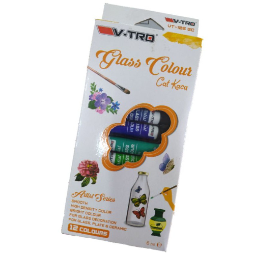 

(Pcs) VTRO - Cat Akrilik Pewarna Kaca / Glass Colour 12 Warna 6ml