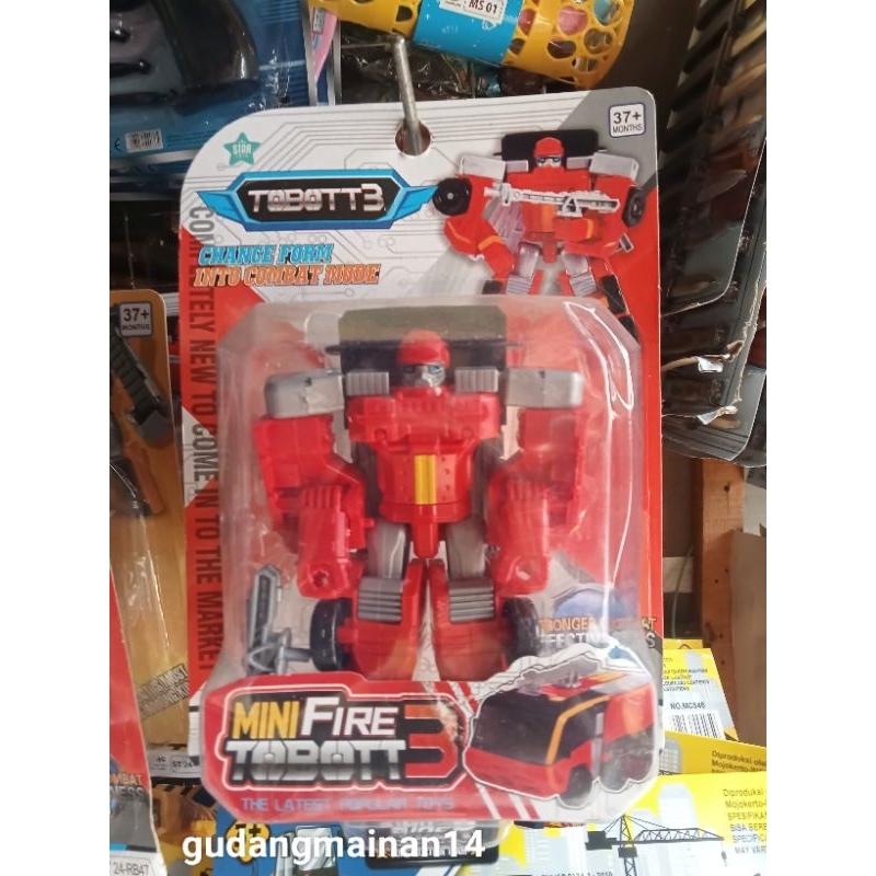 Mainan Anak Laki Laki Robot Tobot 3 Berubah Jadi Mobil