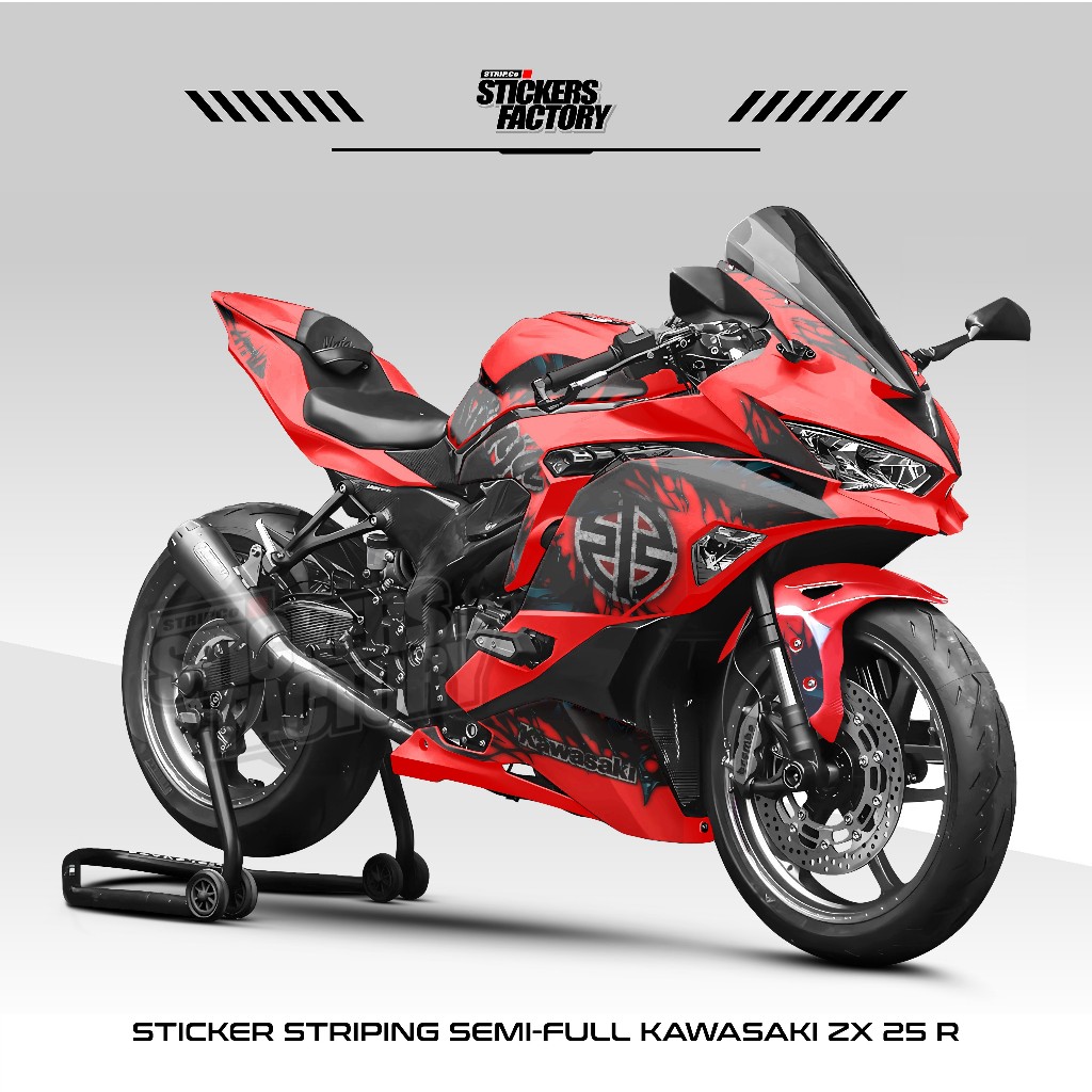 STICKER STRIPING SEMIFULL KAWASAKI NINJA ZX25R / DECAL ZX25R / STIKER MOTOR ZX25 VARIASI / ZX25 / 6