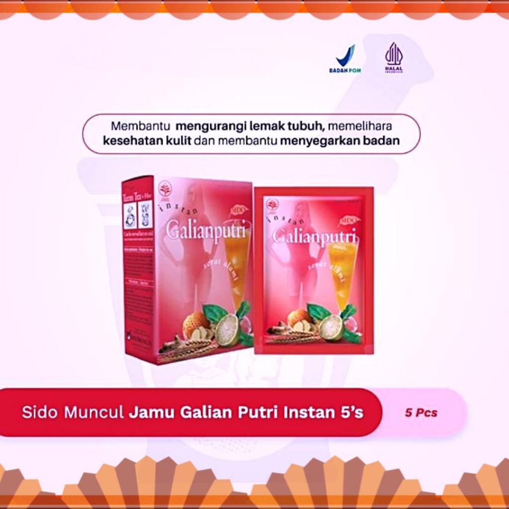 

SIDOMUNCUL Jamu Instan Galian Putri KEMASAN BOX isi 5'Sachet