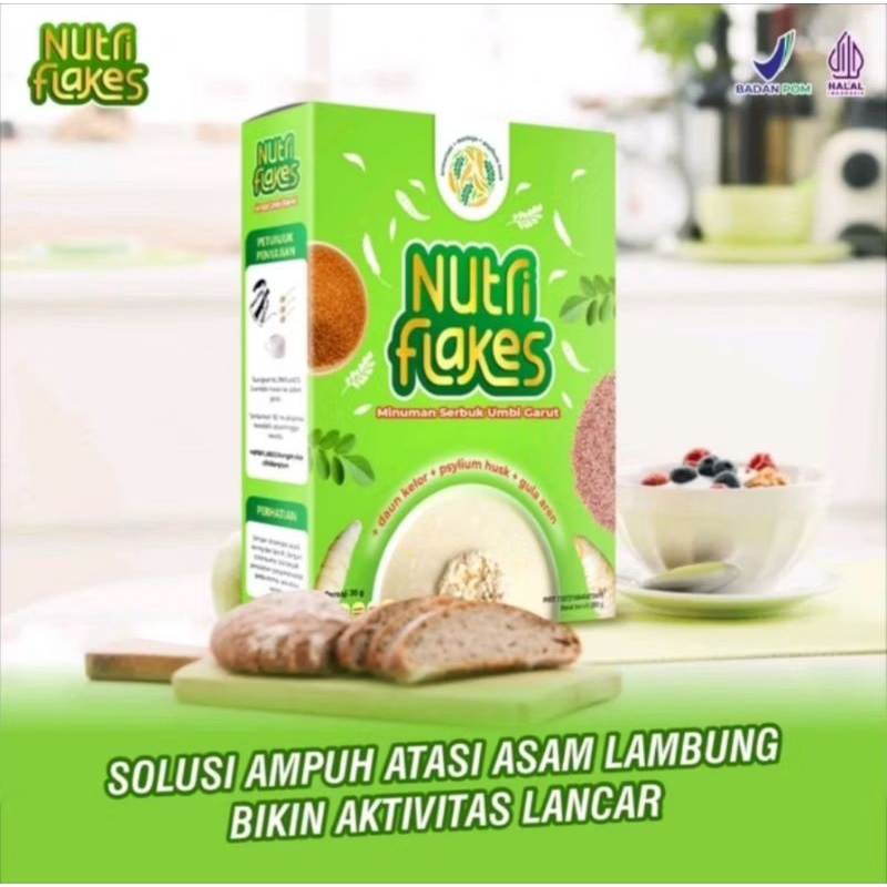 

NUTRIFLAKES SEREAL UMBI GARUT & DAUN KELOR - AMPUH ATASI GERD, MAAG