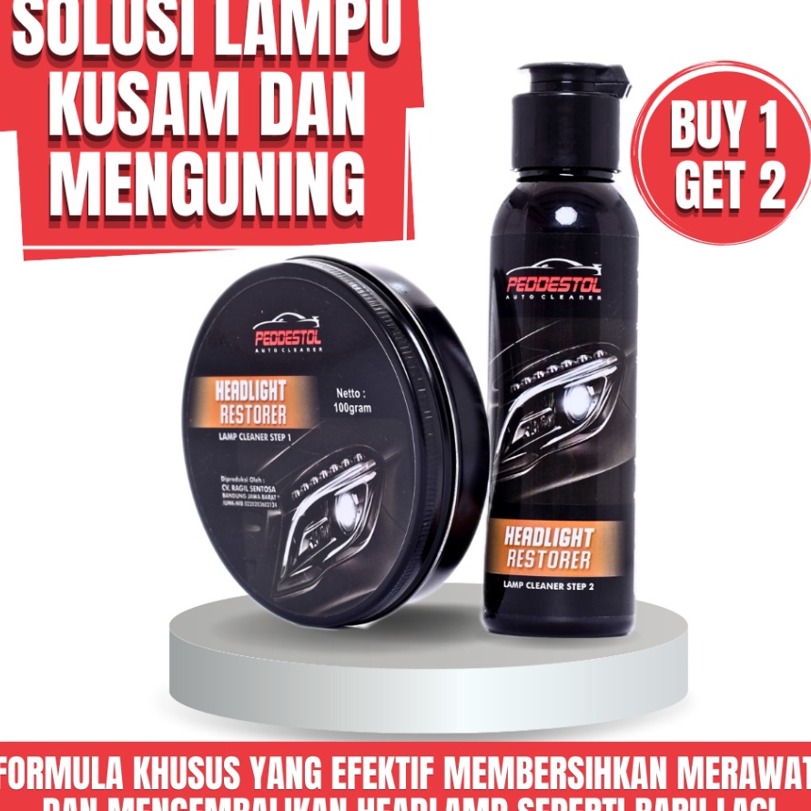 Cashback Coating Pembersih Lampu Kaca Mika Mobil Kuning Buram Kusam