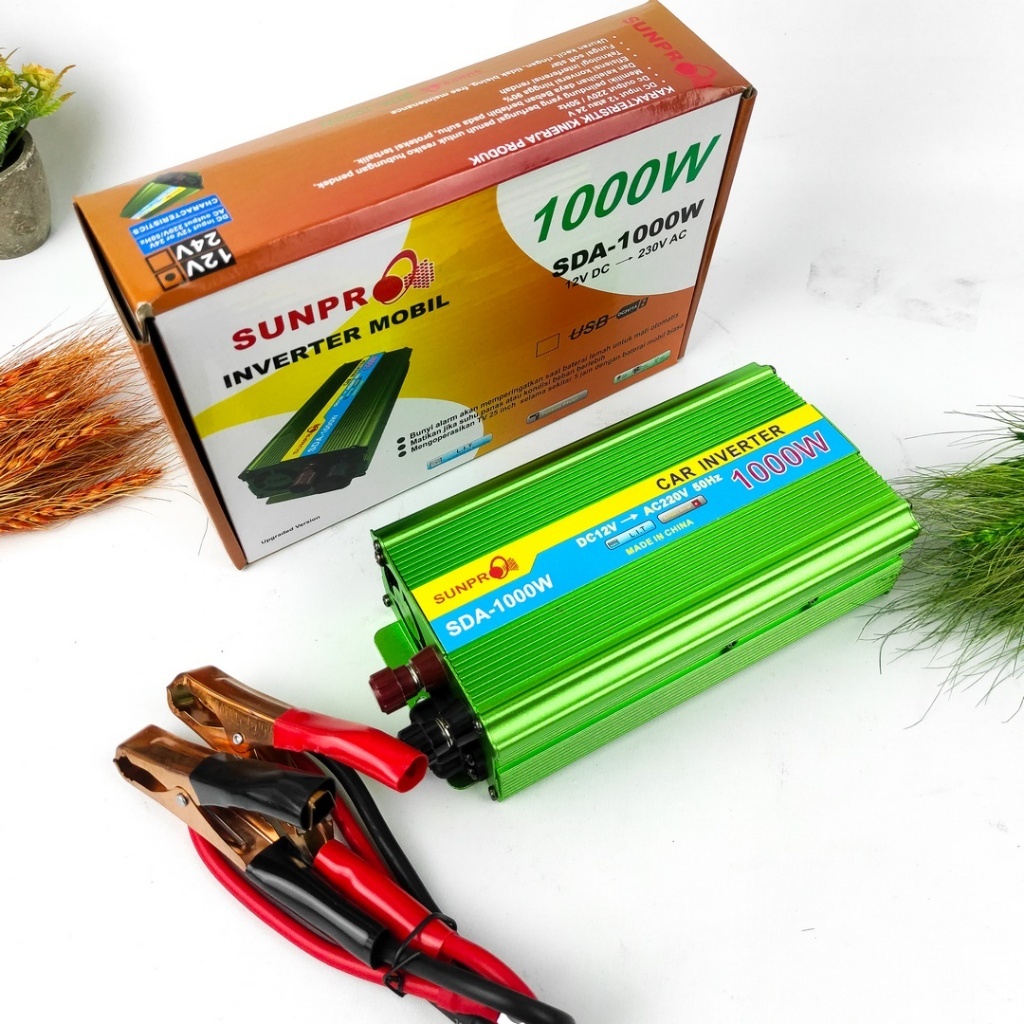 Power Inverter Mobil kualitas Tinggi Sunpro 1000Watt with Buzzer SDA-1000