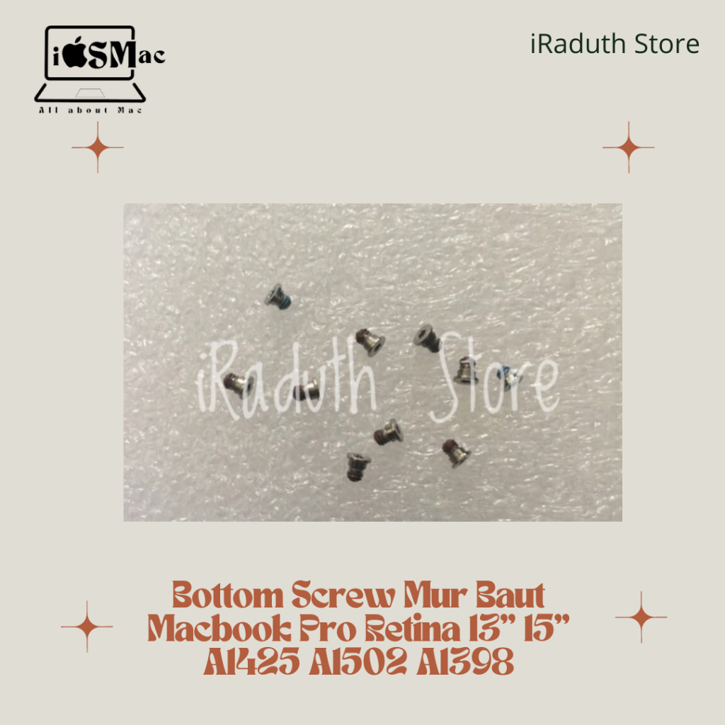 Bottom Screw Mur Baut Macbook Pro Retina 13” 15” A1425 A1502 A1398