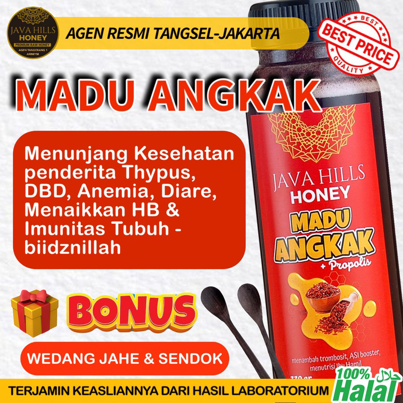 

Herbal madu ANGKAK JavaHills anemia trombosit darah DBD diare suplemen mumtaz | java hills honey