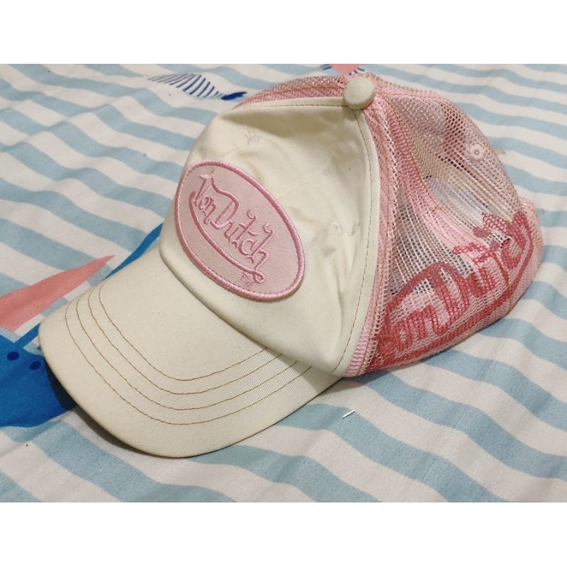 VON DUTCH ORIGINAL Pink Trucker Cap Topi Jaring PRELOVED THRIFT SECOND