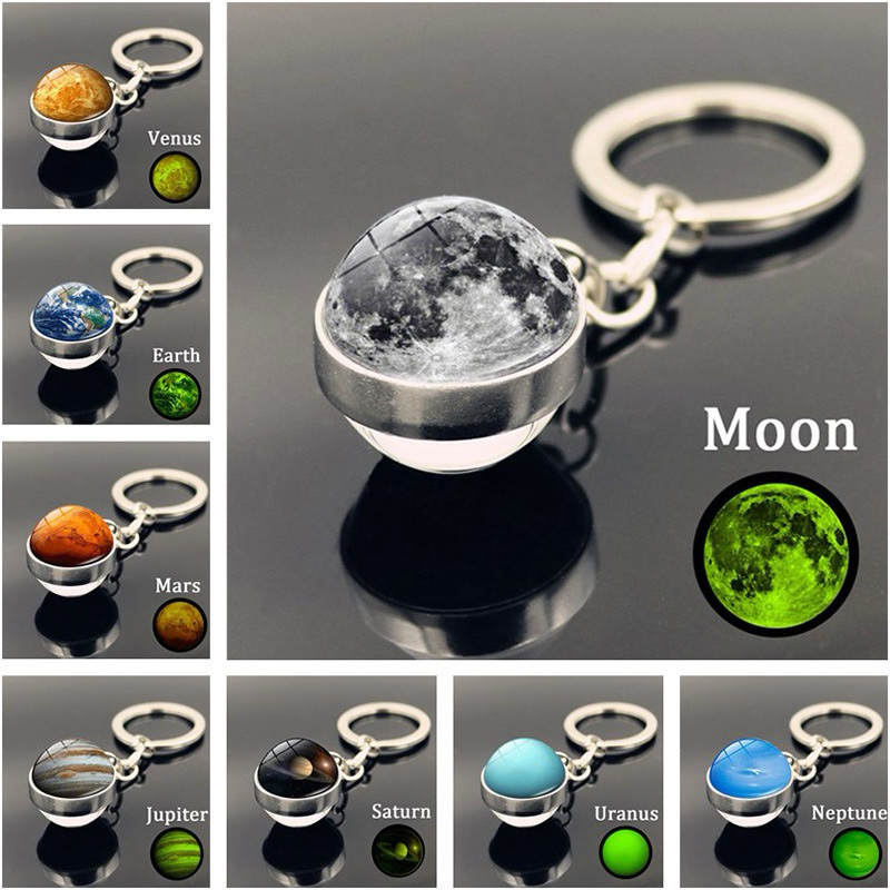 Liontin Gantungan Kunci Planet Tata Surya Galaxy bima sakti