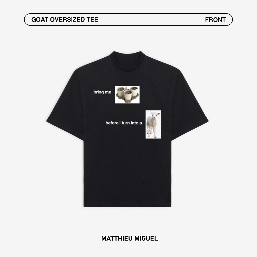 MATTHIEU MIGUEL - GOAT OVERSIZED TEE - BLACK