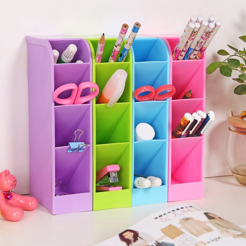 

SPESIAL DISCOUNT Rak Laci Mini Plastik 4 Sekat Rak Meja 4 Slot Tempat Pulpen Pensil Organizer Box Serbaguna