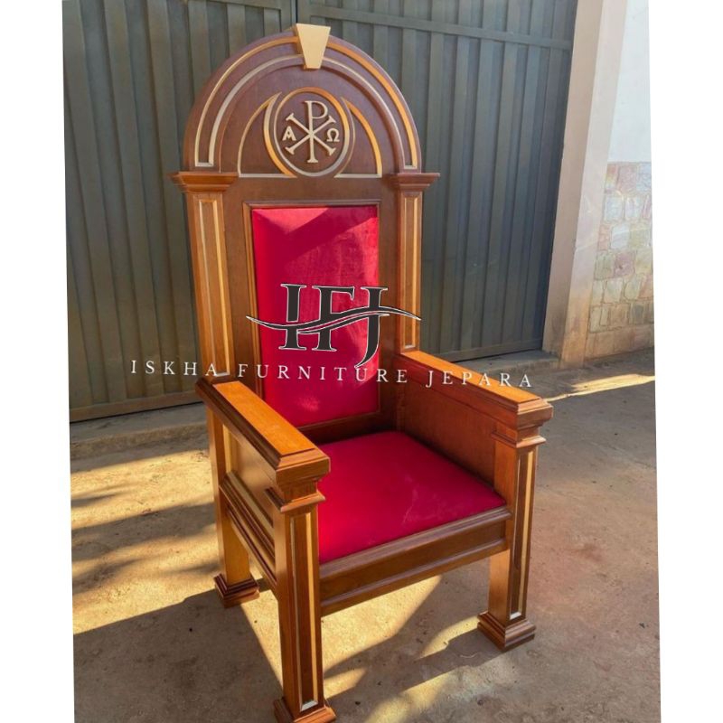 KURSI PENDETA GEREJA_SOFA GEREJA KATOLIK JATI_KURSI BUSA JATI MINIMALIS CUSTOM