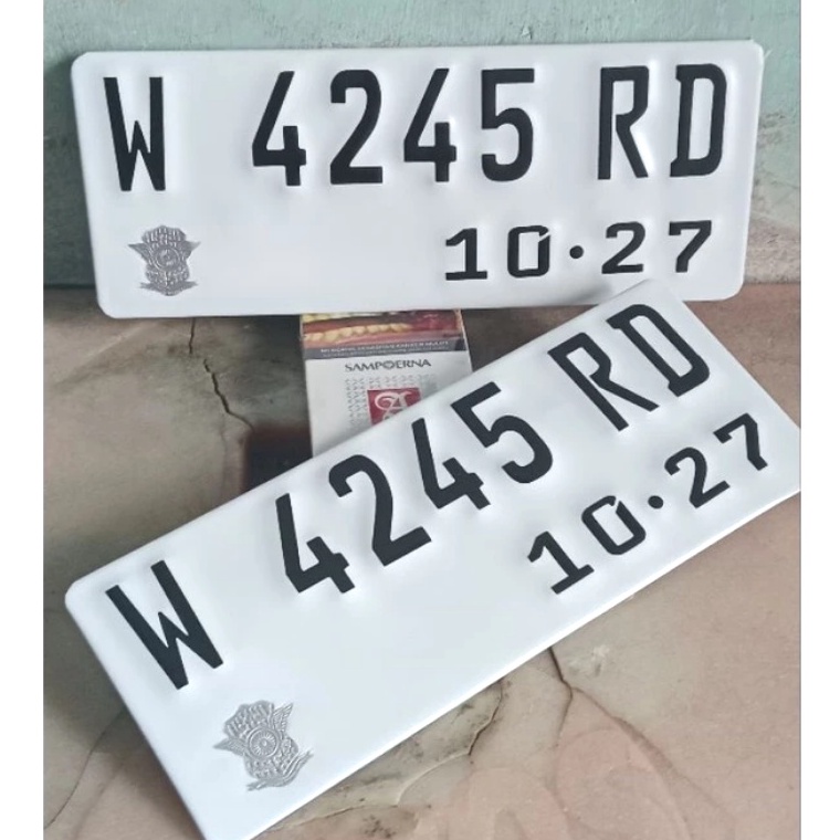 KODE F88B Plat nomor motor PUTIH FONT TERBARU  baut tanam  proses cepat dan hasil rapi