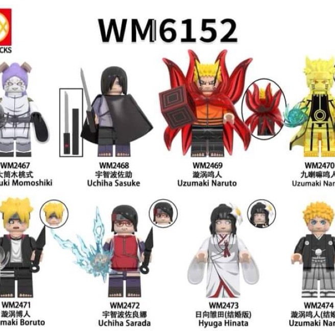 Kilat Action figure naruto baryon mode sasuke boruto saradan hinata momoshiki WM6152