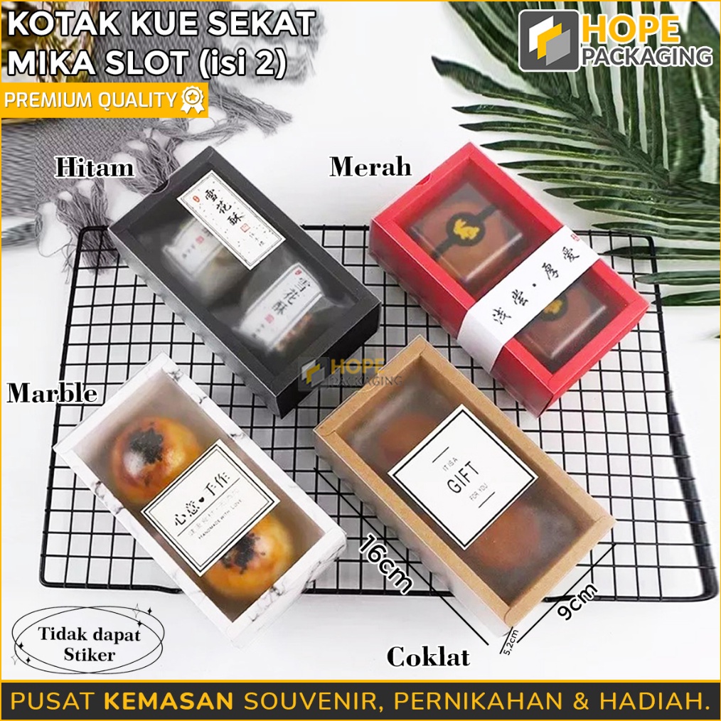 

MURMER Kotak Kue Sekat Mika Slot 2 SEKAT Kotak Kue Mooncake Pia Dus Kue Kotak Hampers Packaging Box Kue Bulan Mooncake Pia Nastar Kotak Kue Bulan