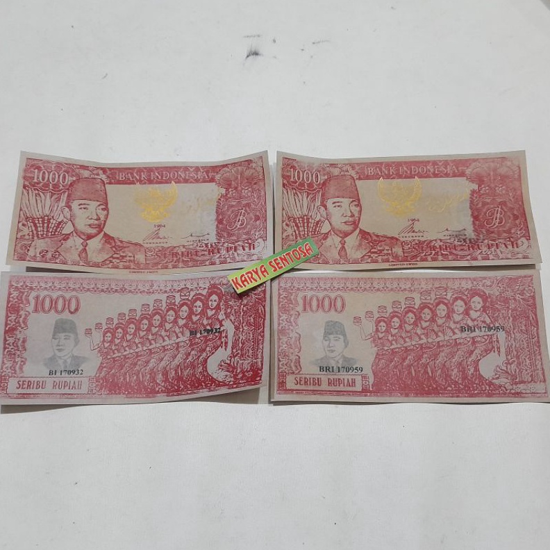 NEW PROMO uang sukarno serimpi 9 merah garuda mas b i