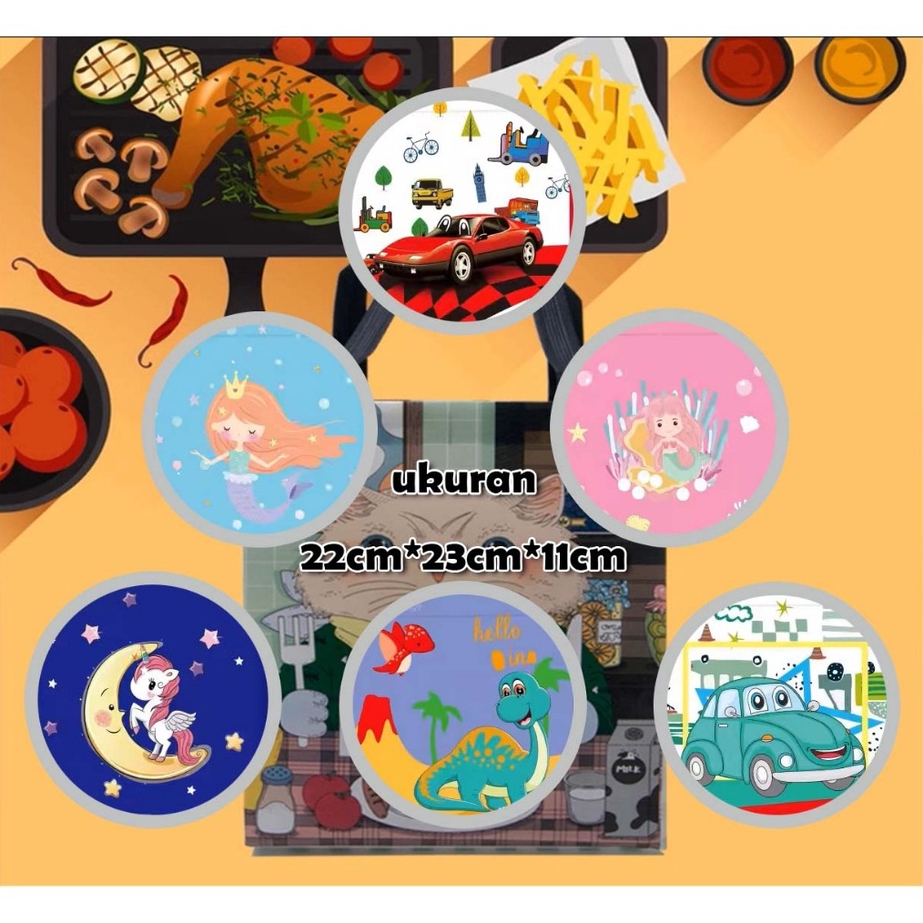 

BURUAN SERBU Ready Totebag Bahan Spunbond Tas Hadiah Ulangtahun AnakSouvenir Pernikahan berbagai pola 232211CM