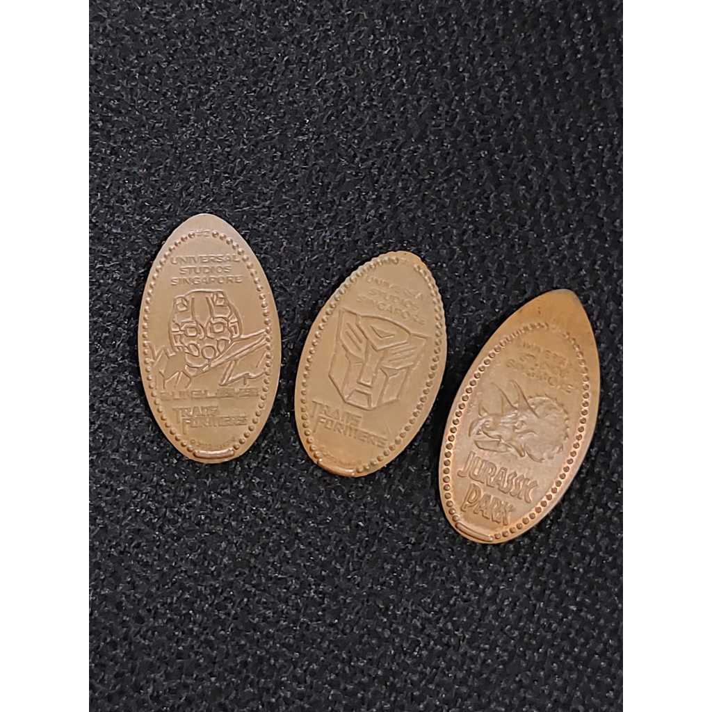 souvenir uss koin logam universal singapore 3 buah
