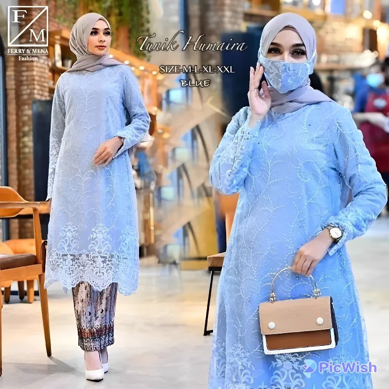 Kebaya Tunik Brokat Modern Atasan Kebaya Jumbo XXXL Baju Kondangan Muslim Bahan Tille