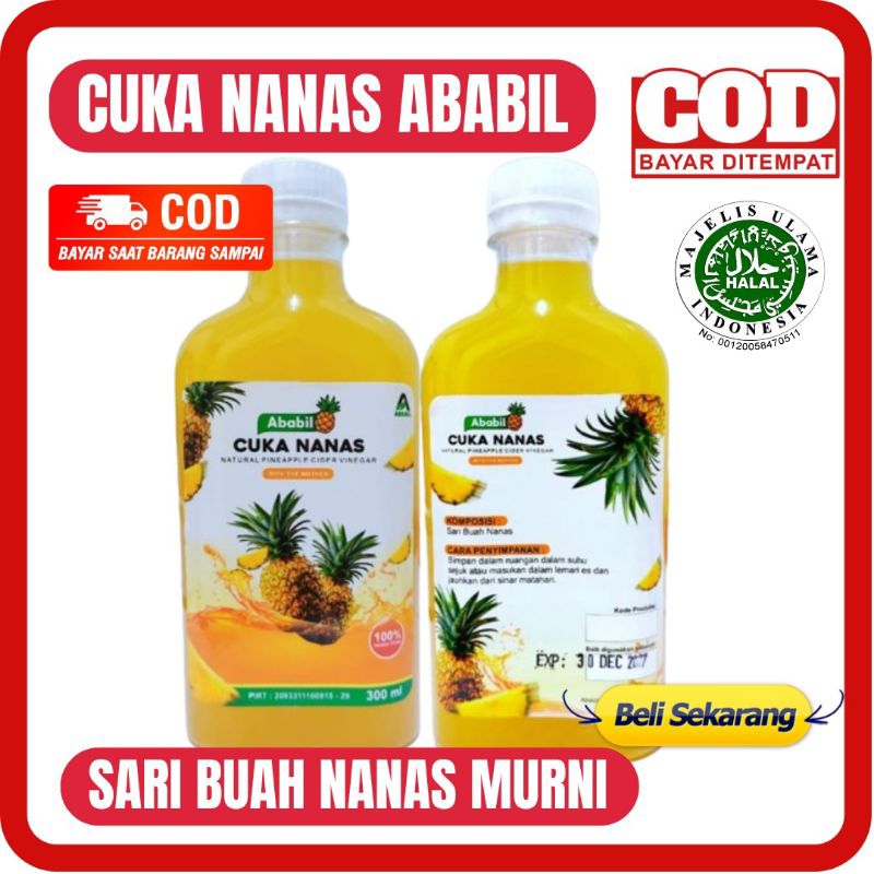 

CUKA NANAS ABABIL 300 ML - CUKA NANAS UNTUK DIABETES AMPUH CUKA NANAS ASLI CUKA NANAS WITH MOTHER CUKA ORGANIC