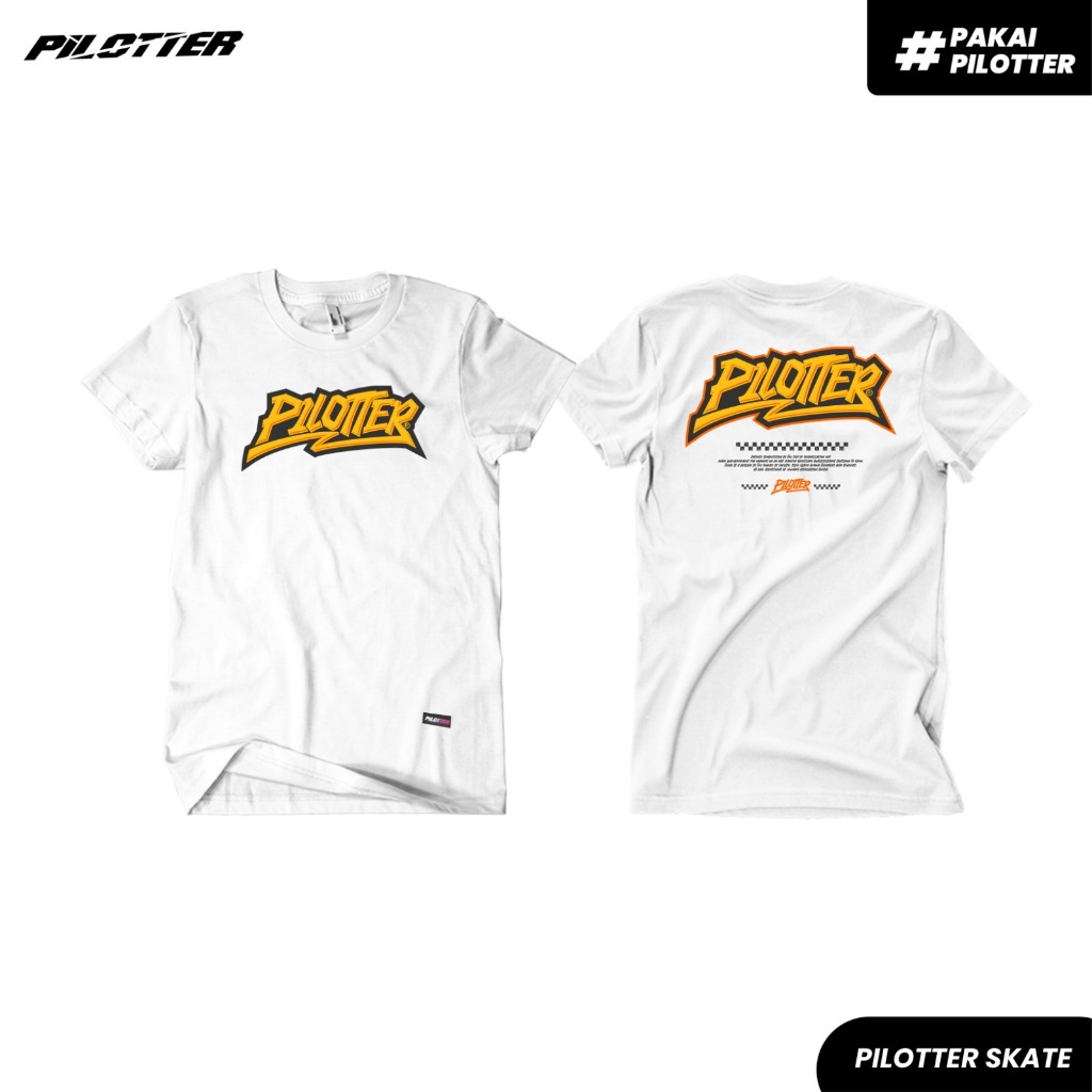 KAOS PILOTTER SKATE ORIGINAL FREE STIKER KAOS PILOTTER UNISEX
