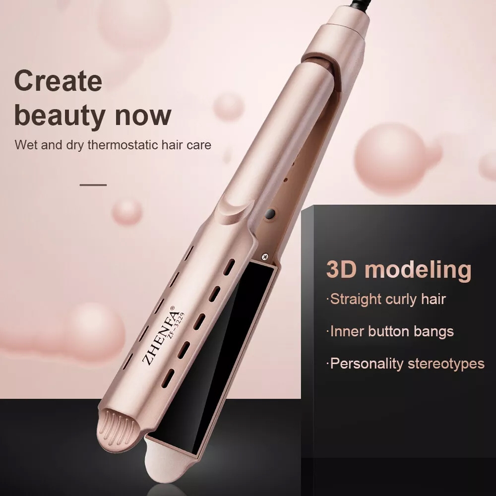 Catokan Rambut Tahan Lama Pelurus & Keriting / Zhenfa ZF-3229 2in1