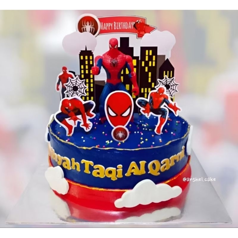 

kue ulang tahun spiderman - kue tart - kue spiderman - kue karakter - kue murah online - kue balckforest