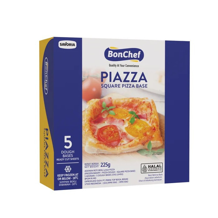 

Bonchef Piazza Square Pizza Base 225gr 5Lembar