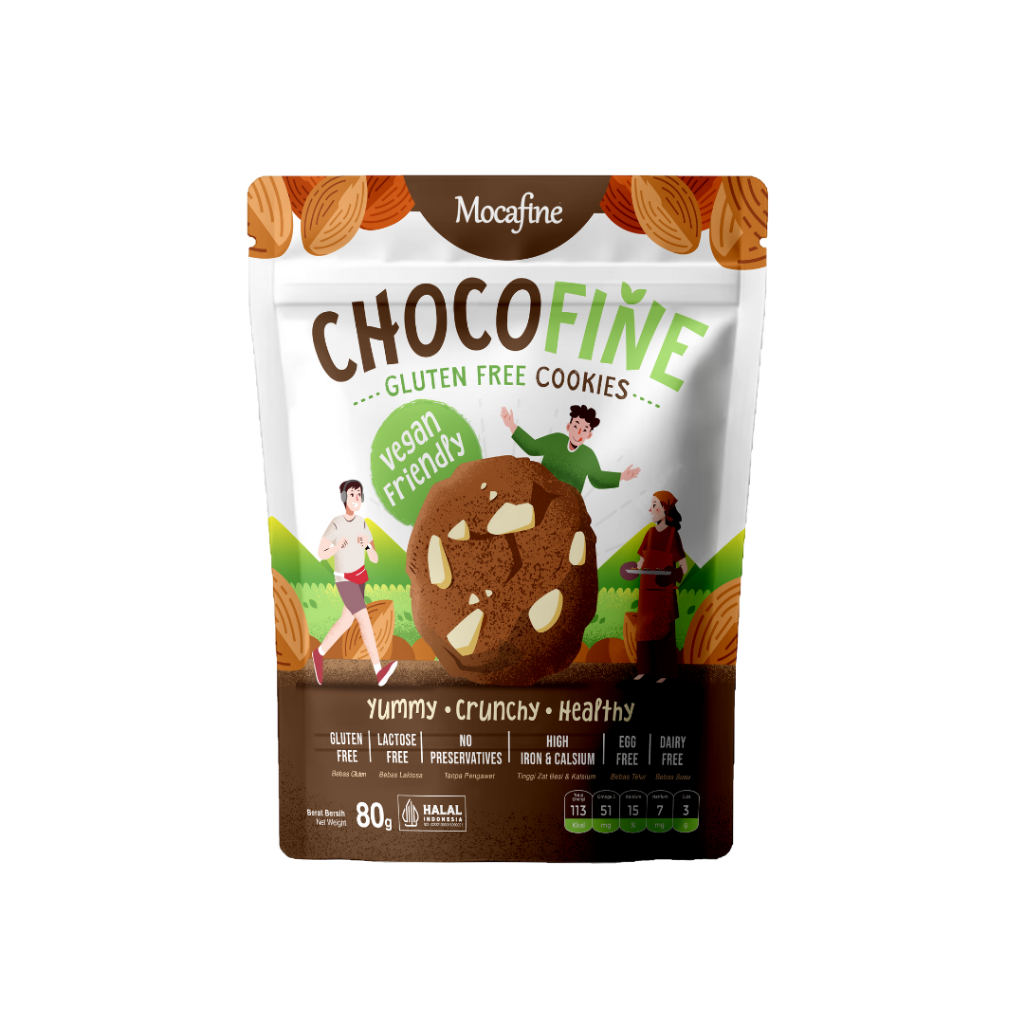 

CHOCOFINE Gluten Free Cookies Mocafine - Bebas Gluten - 80 gram