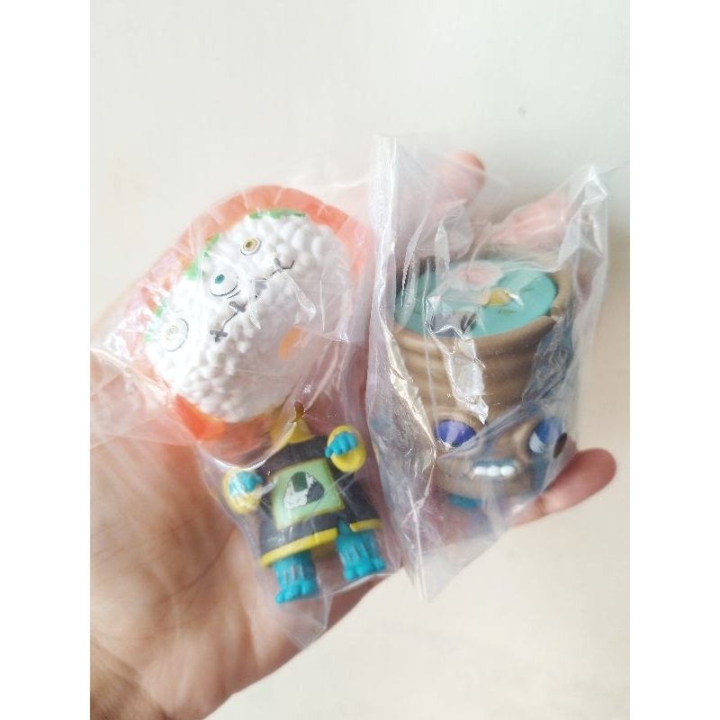 LUYAO DESIGN Sushi Zombie Figure Gachapon - Salmon Sushi & Tea Bowl Steaming