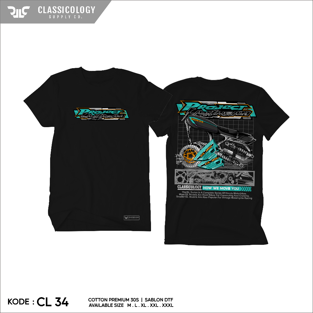 Clasicology Kaos Cepek Reborn GL Cepek Original Hitam Dewasa CL34