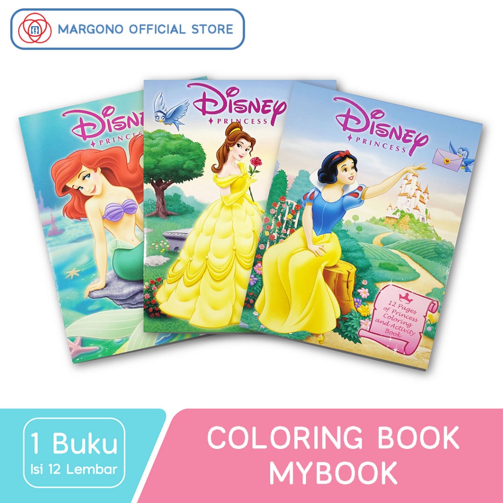 

My Book Coloring Book Princess 3 Desain - 12 Lembar