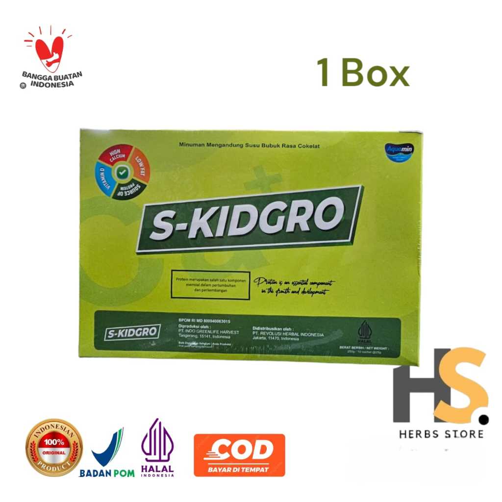 

S-KIDGRO 1 Box (10 Sachet) - susu peninggi badan terbaik
