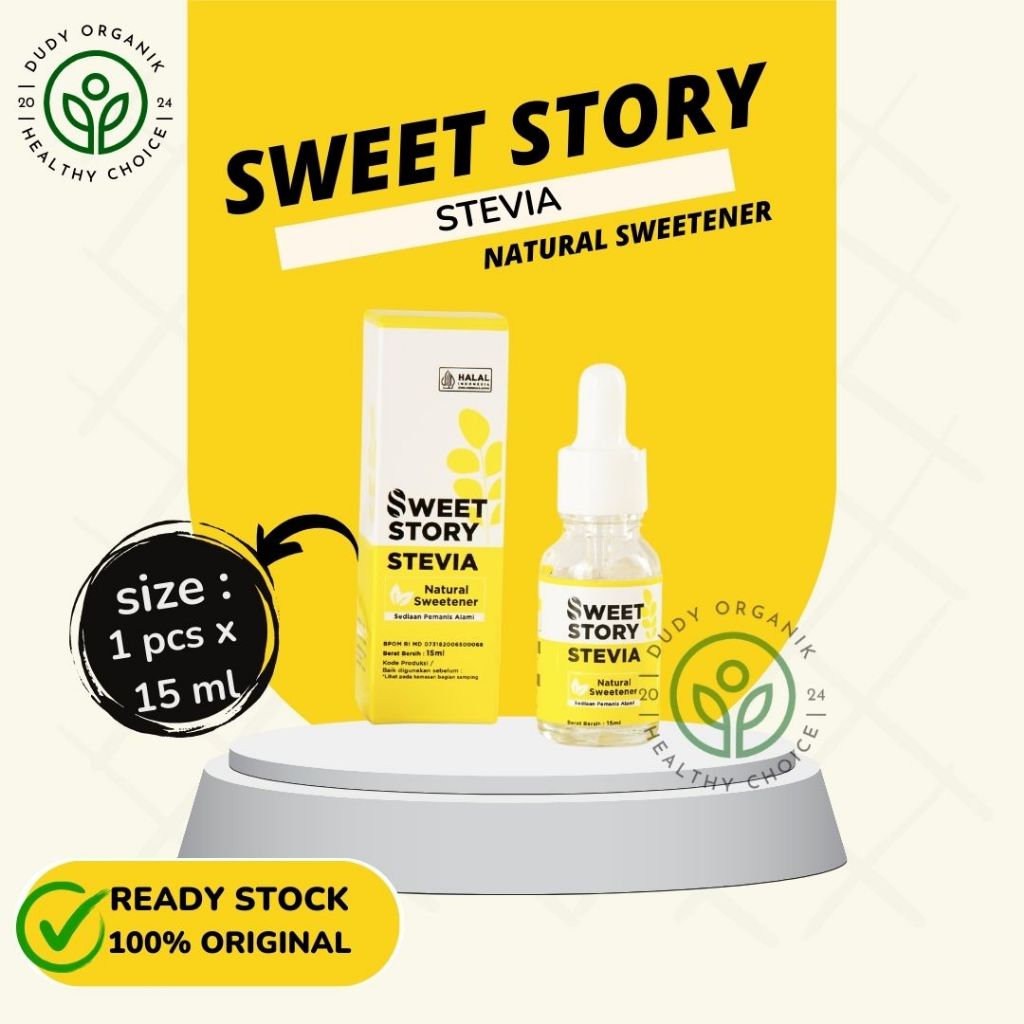 

Sweet Story Stevia Cair Pemanis Alami Pengganti Gula 0 KALORI - 15 ml