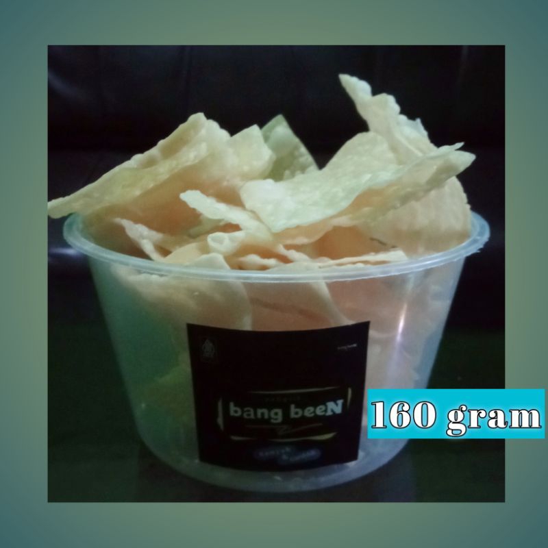 

keripik pangsit bangbeen pedas(160gram)